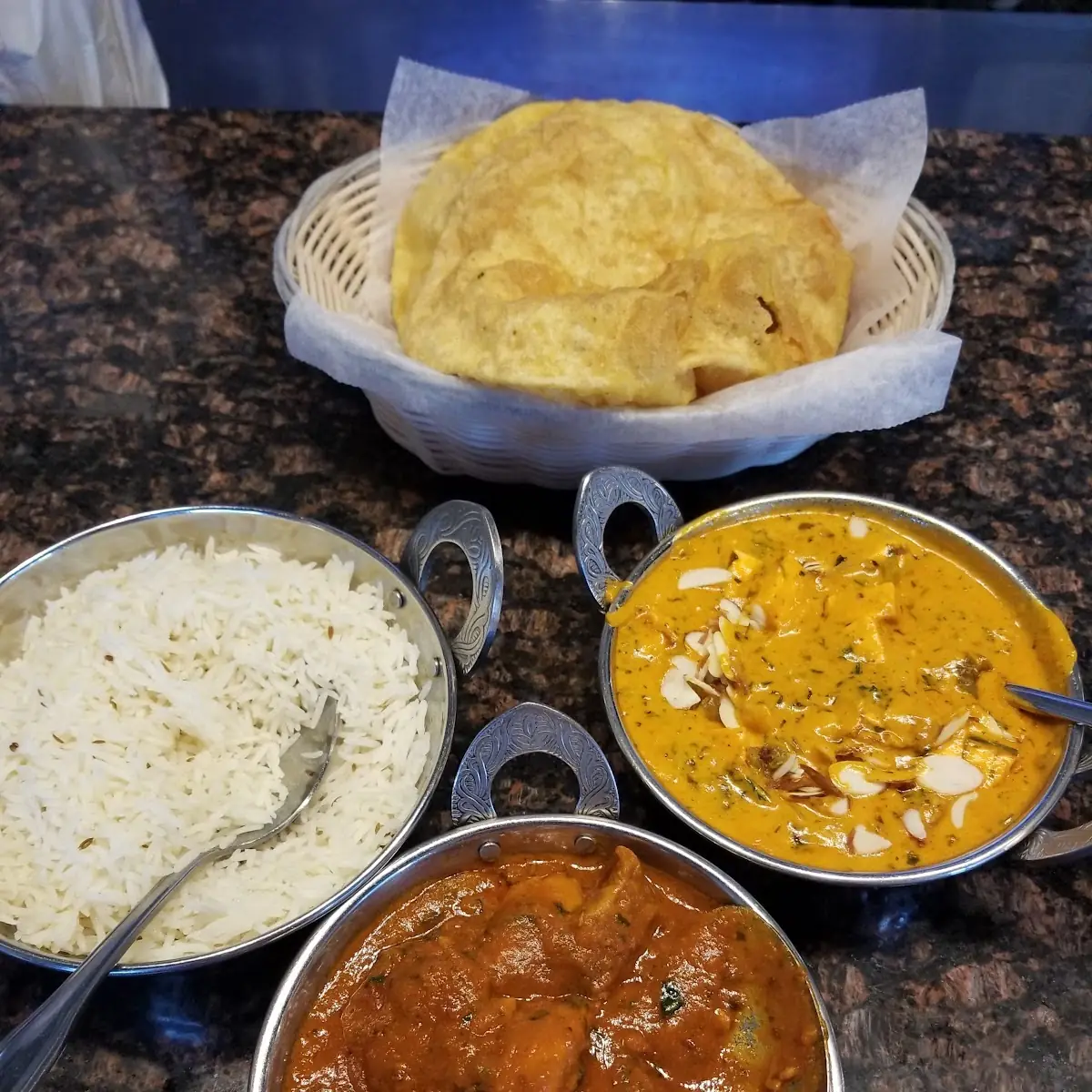 Poori Curry Chicken and Korma