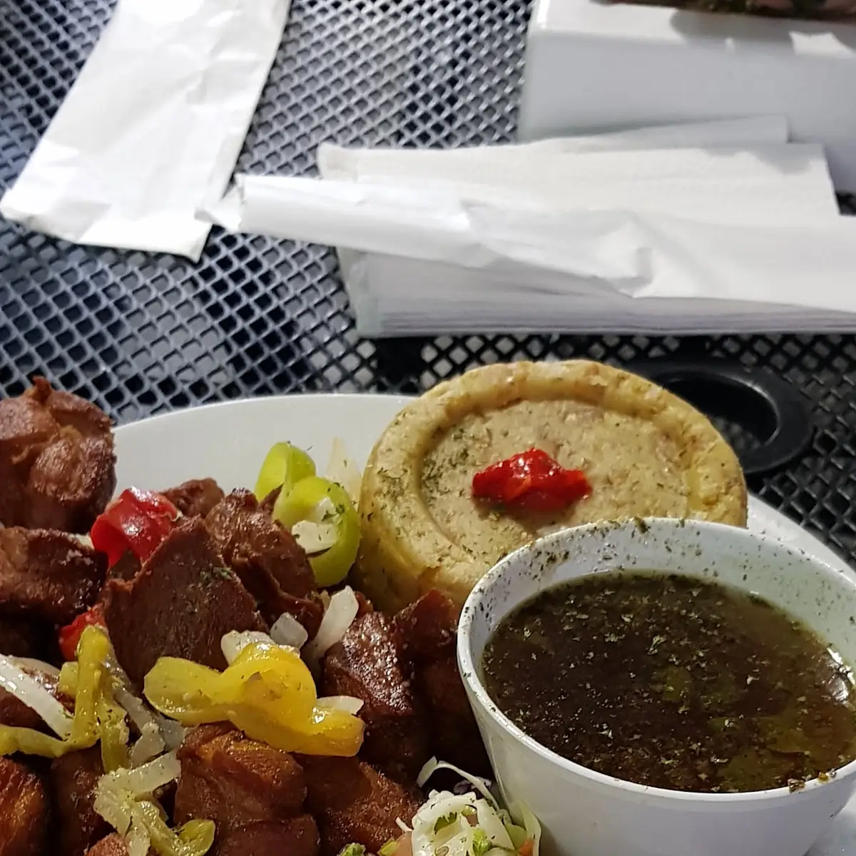 Mofongo Con Carne Frita