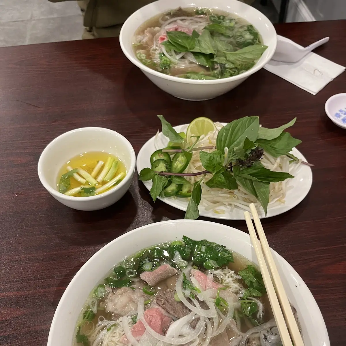 Phở Tái Sách Steak Tripe