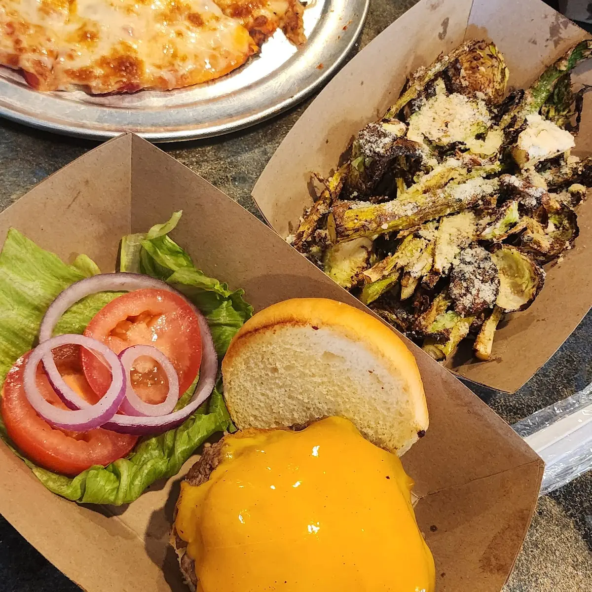 Burger with Cheddar Cheese