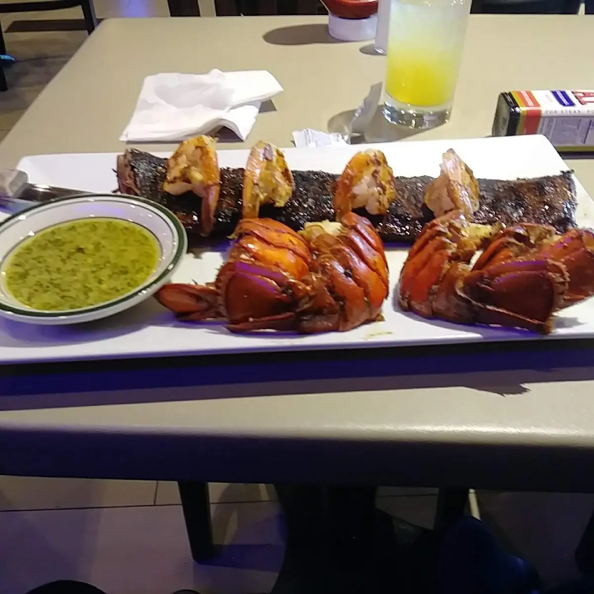 Steak Lobster Tail & Shrimp