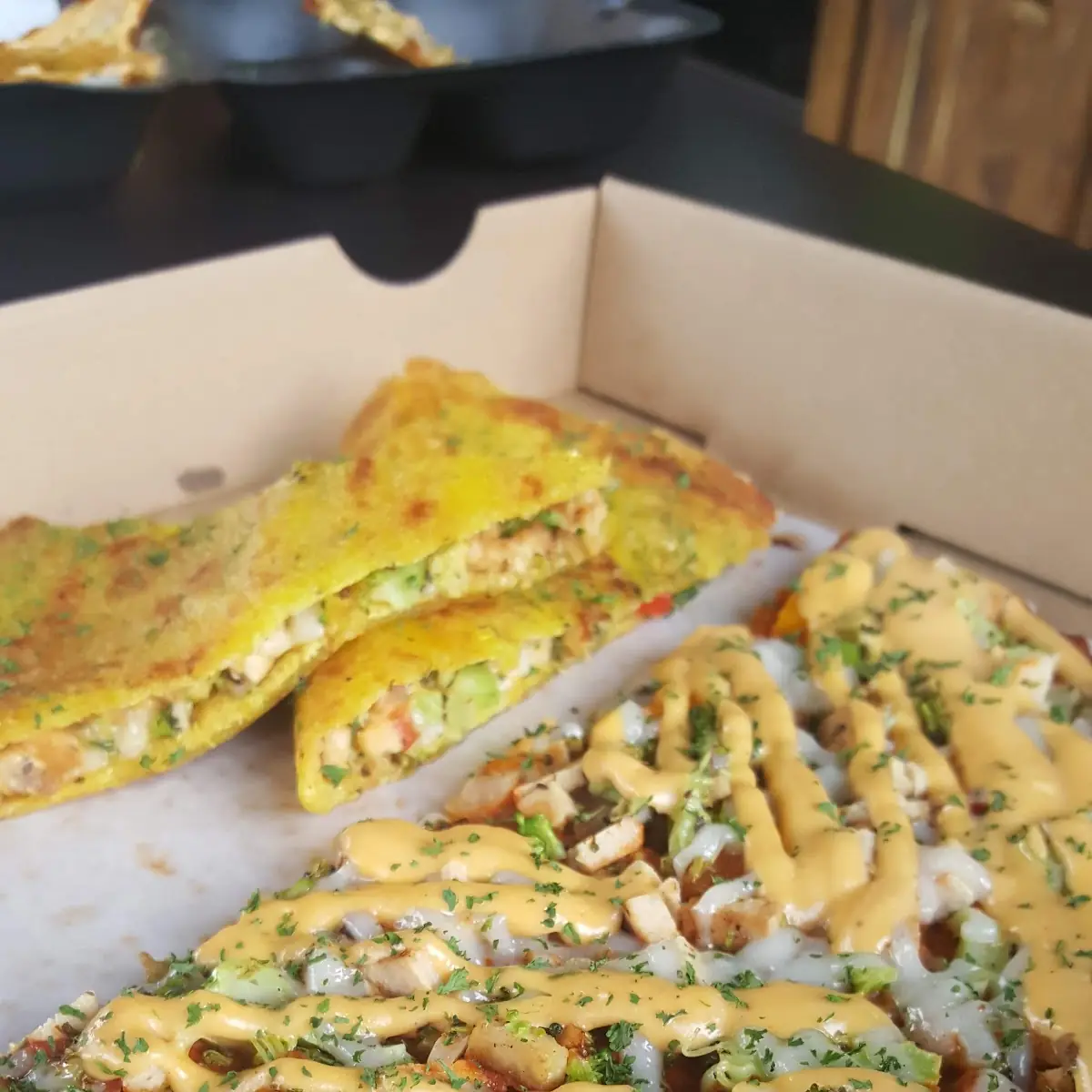 Vegan Pizza Y Quesadilla