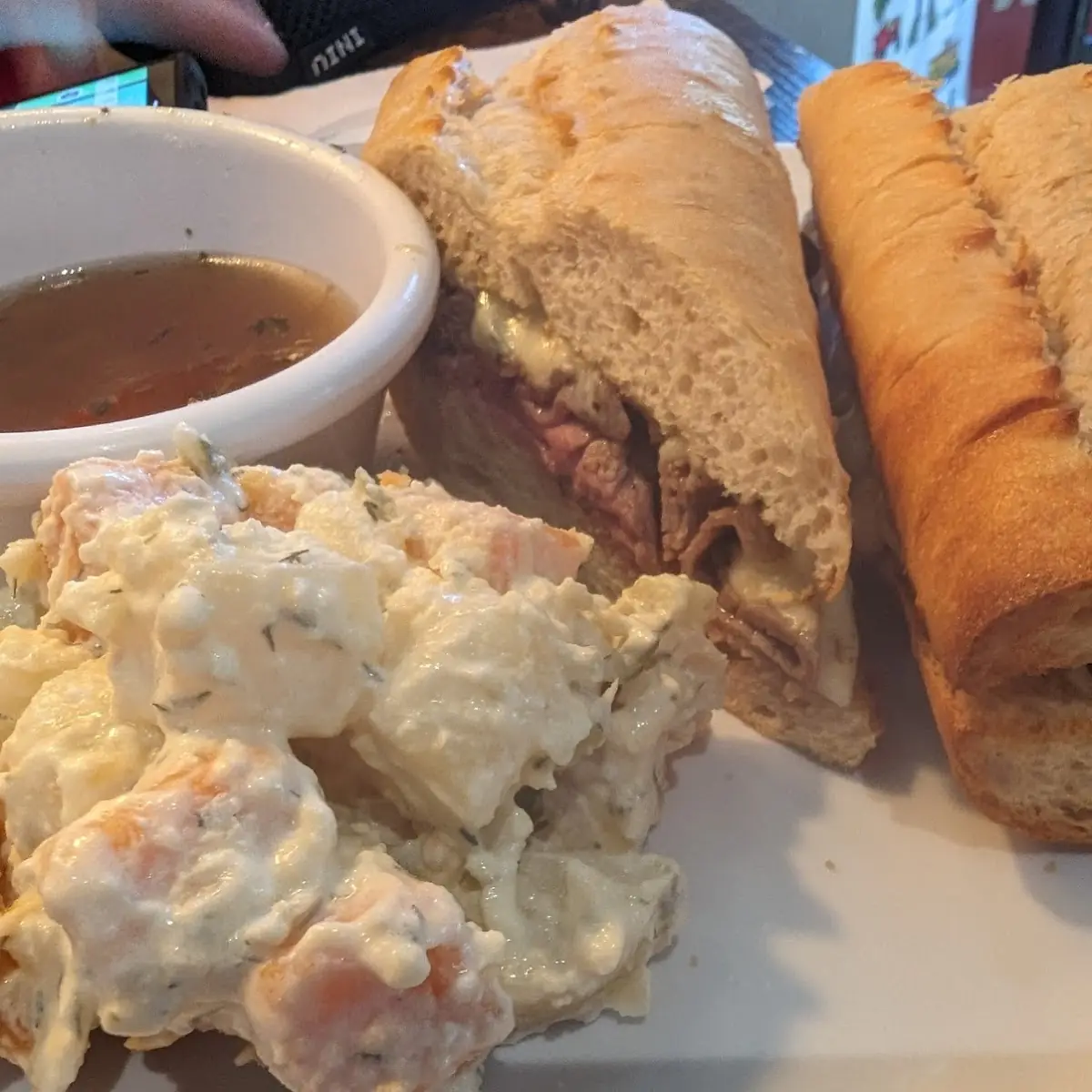 French Dip and Potato Salad