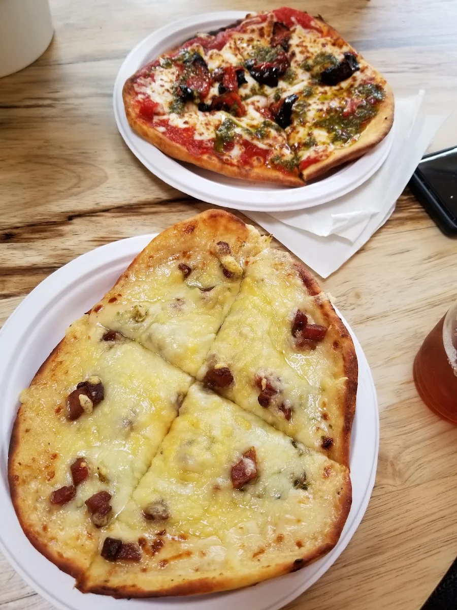 Pancetta Flatbread Pizza & Pesto Balsalmic Flatbread Pizza