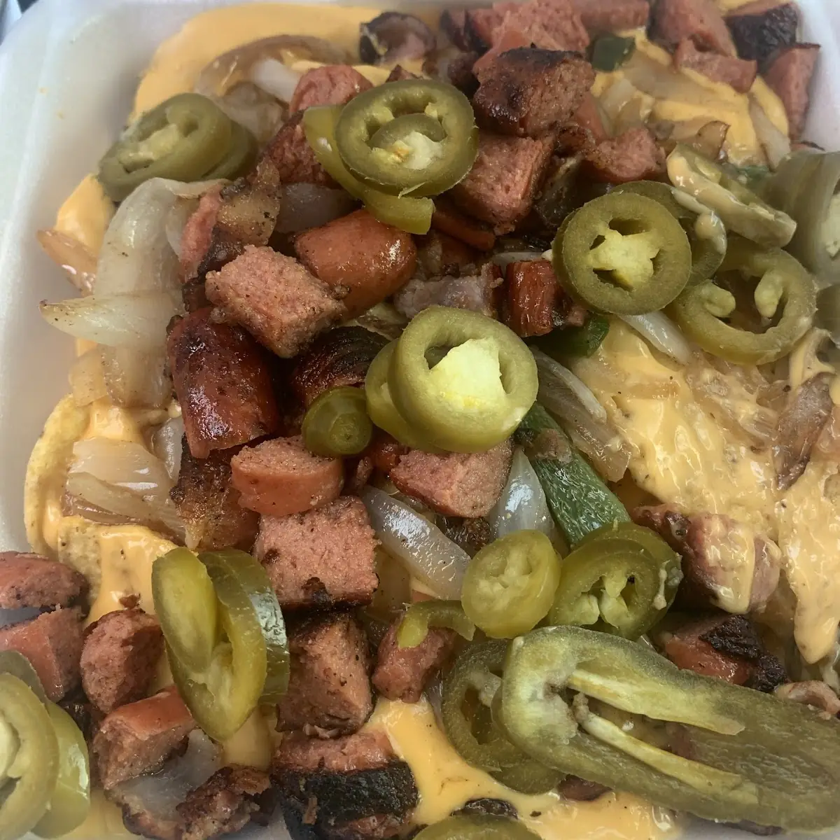 Hot Dogs and Cheese Nachos