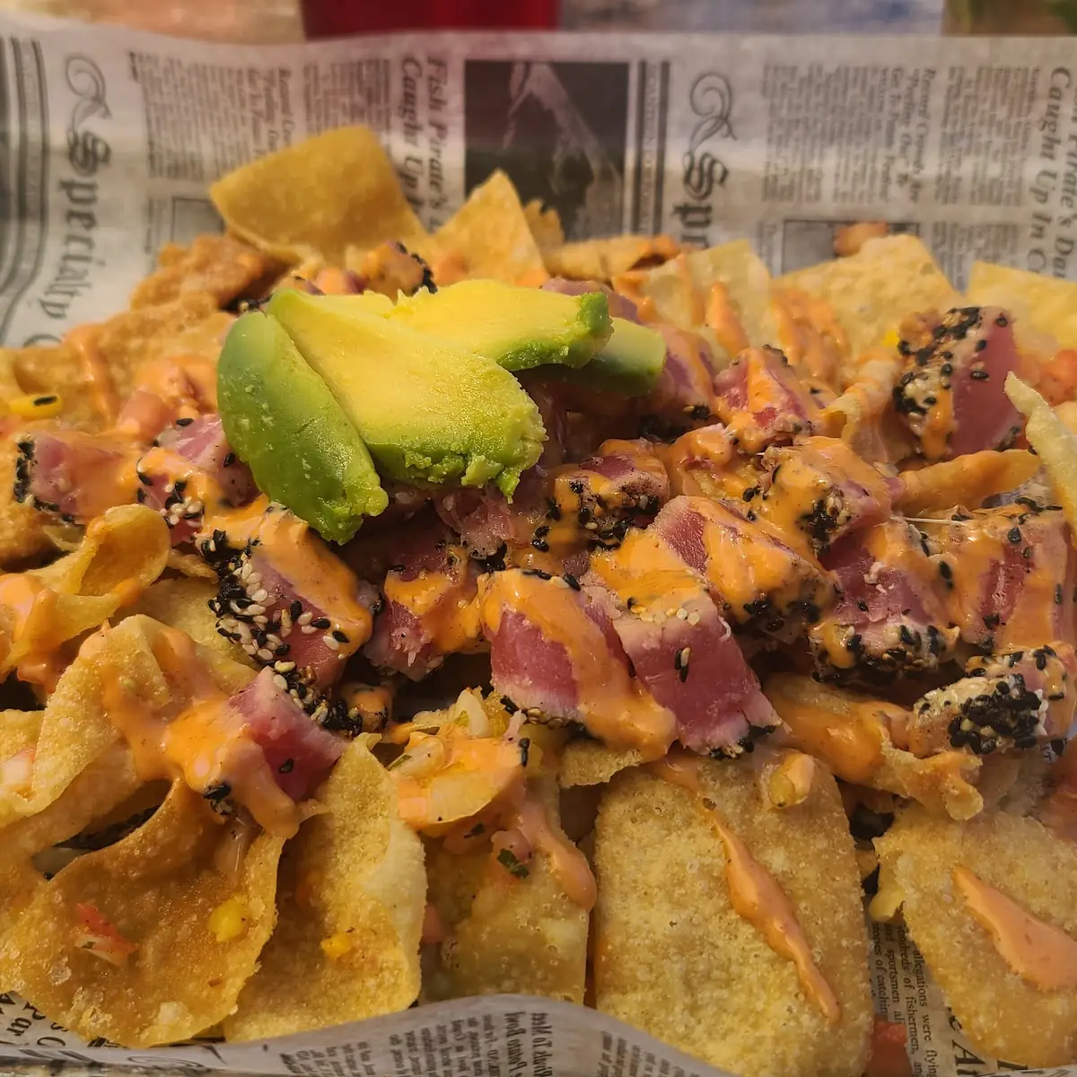 Ahi Nachos