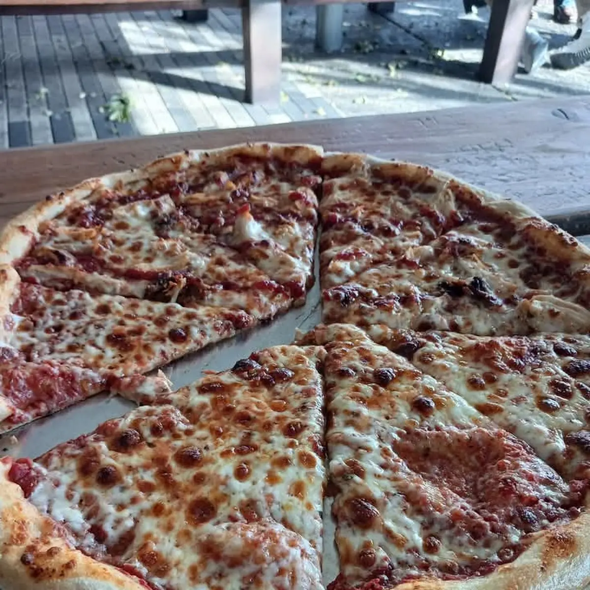 It Suppose to Be Half Cheese and Half BBQ Chicken Pizza