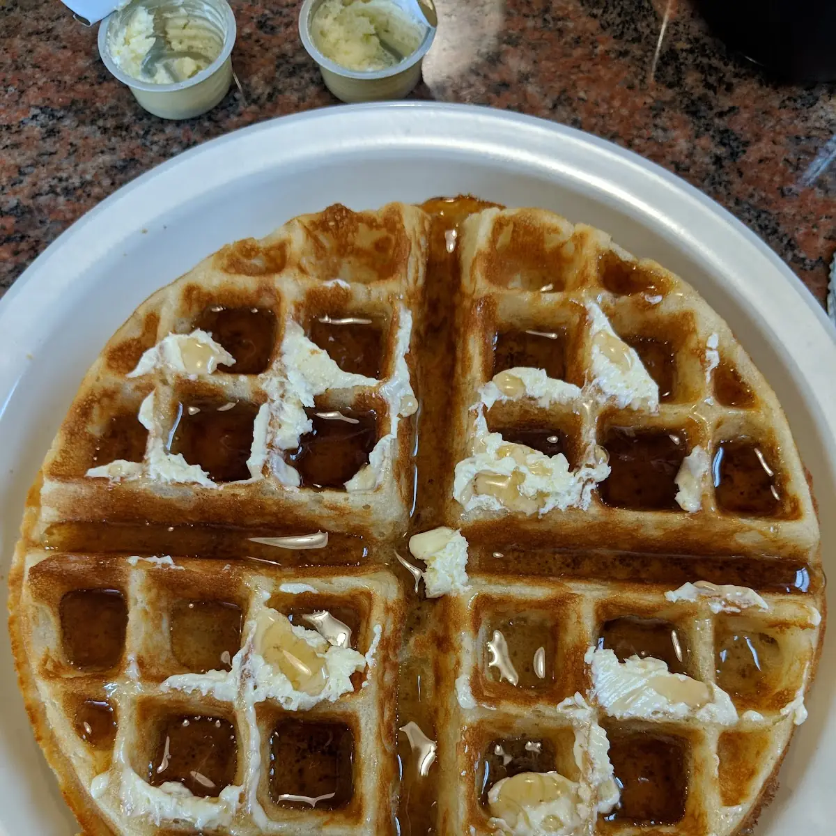 Belgian Waffles with Powdered Sugar