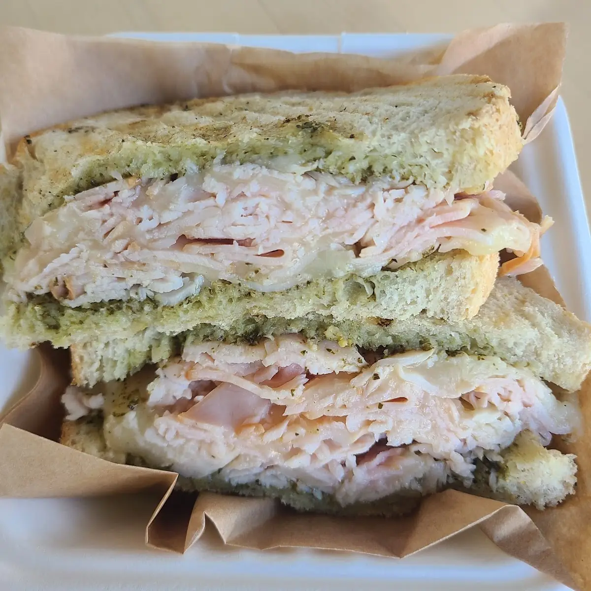 Turkey Club with Pesto Mayo