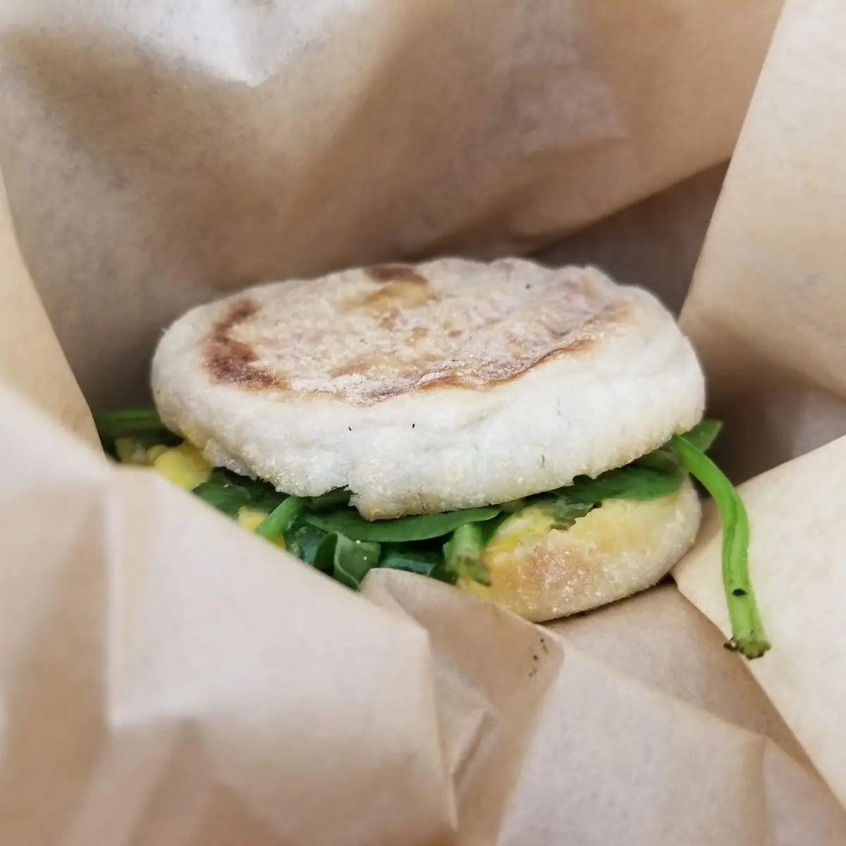 Veggie and Egg Sandwich