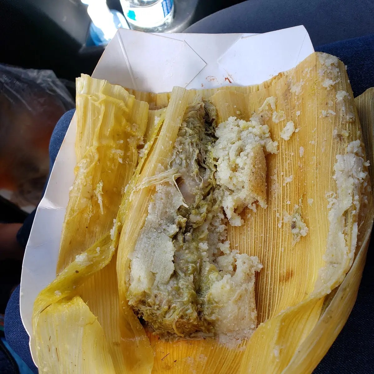 Green Chile Chicken Tamale