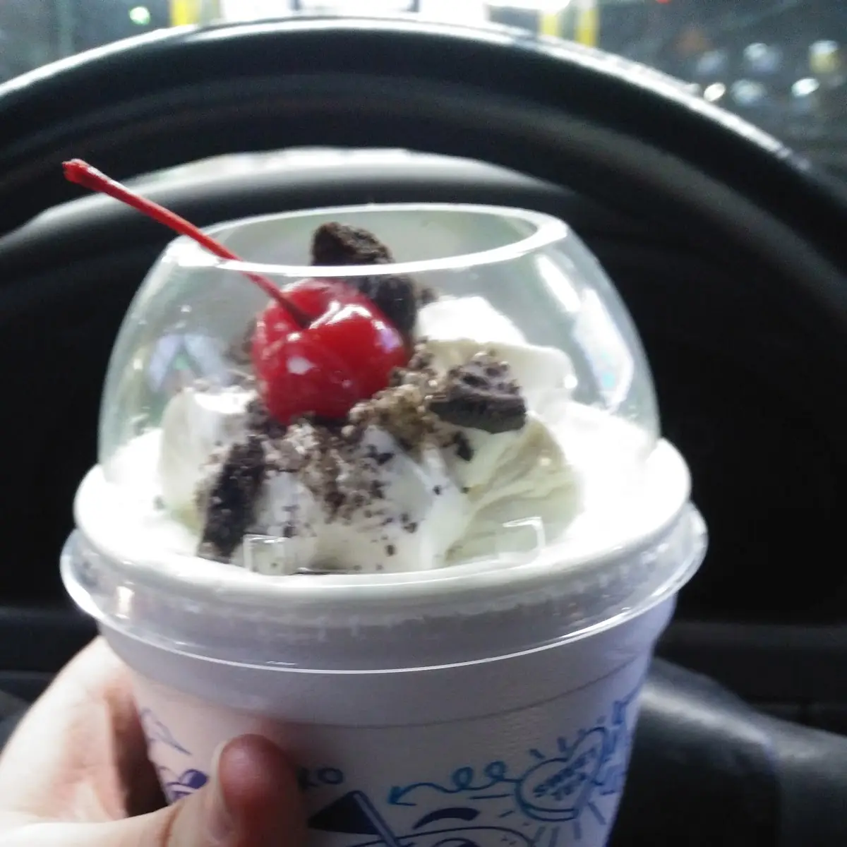 Sonic Blast Made with Oreo Cookie Pieces