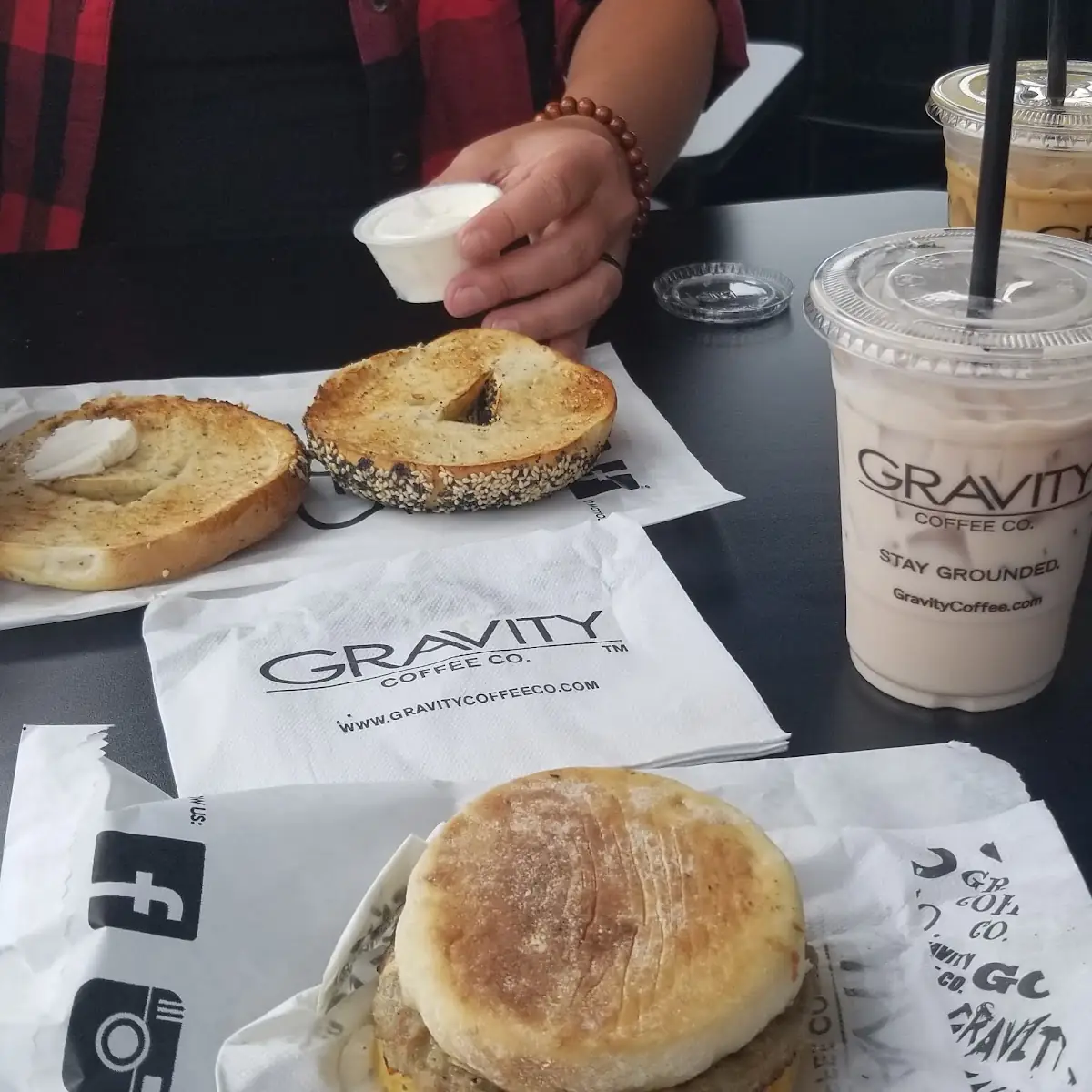 Sausage Bagel Breakfast Sandwich