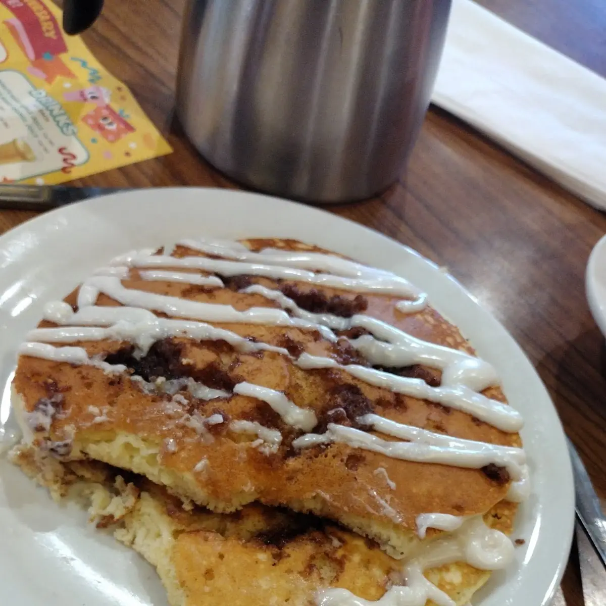 Cinnamon Roll Pancake Breakfast