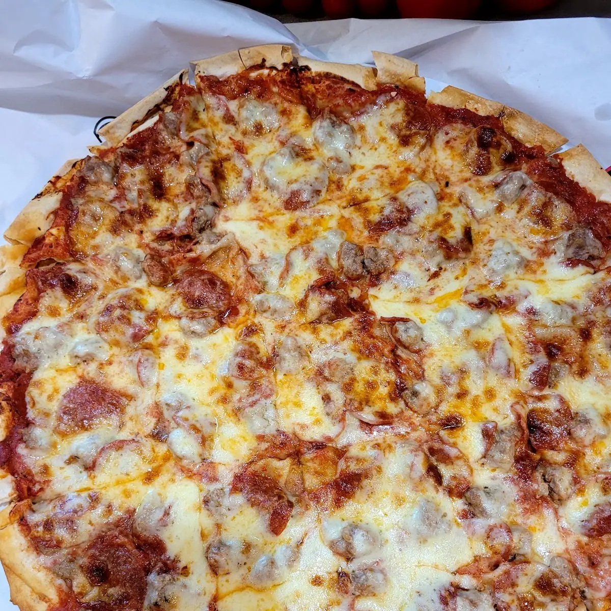 Sausage and Pepperoni Pizza