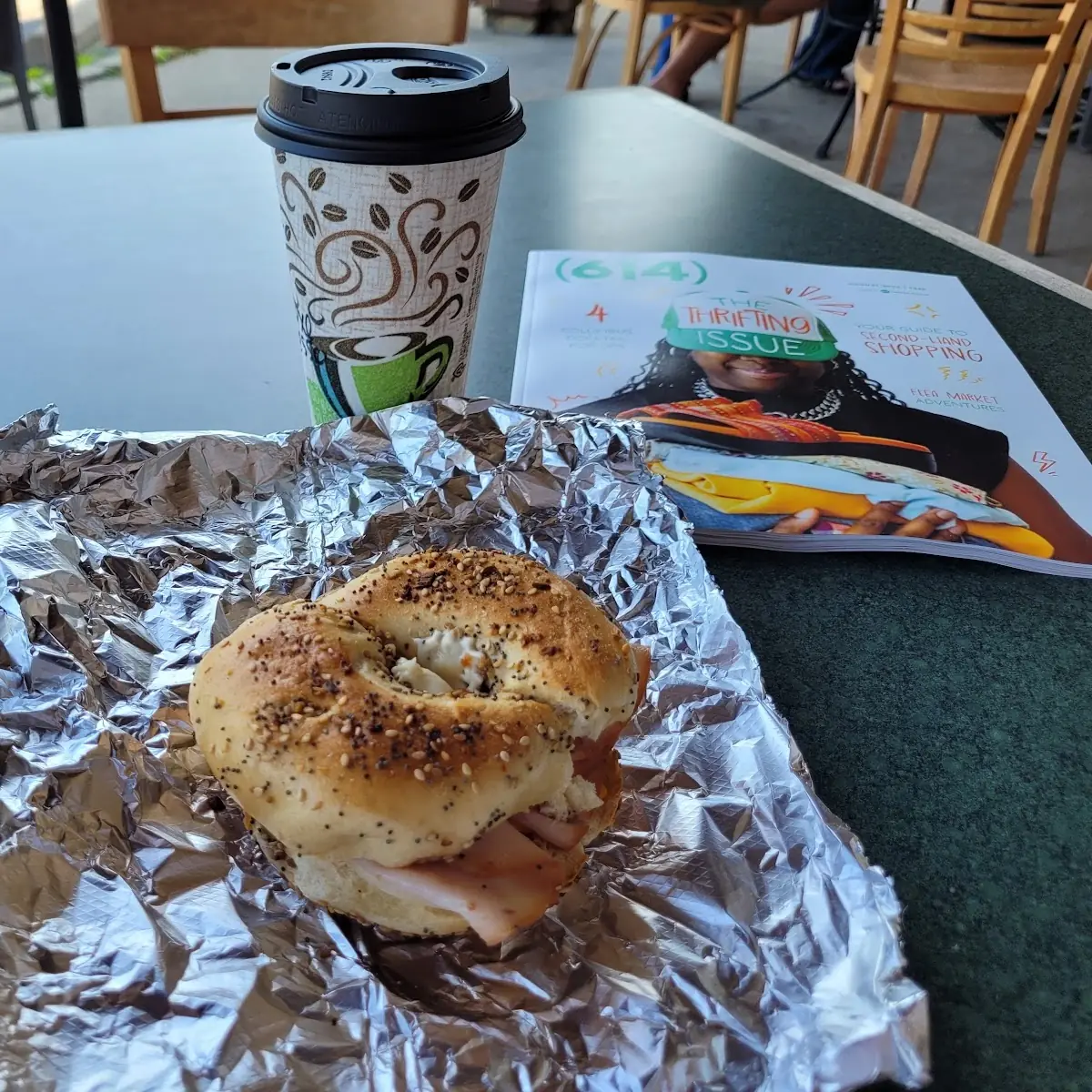 Turkey and Cheese on Everything Bagel