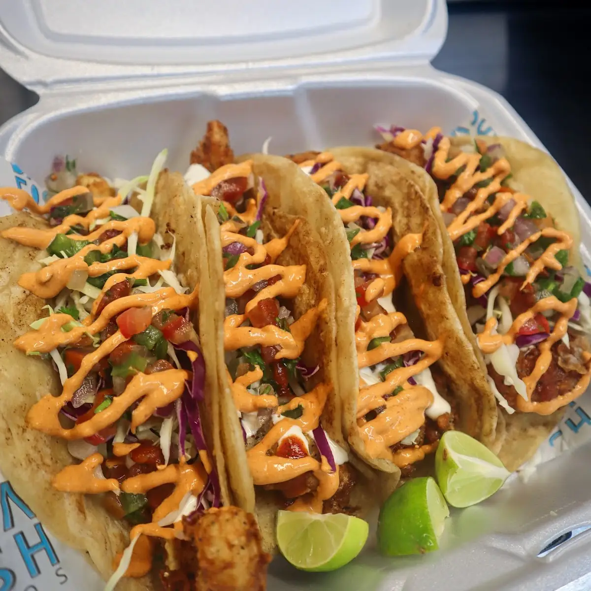 Fried Fish Tacos with Lime
