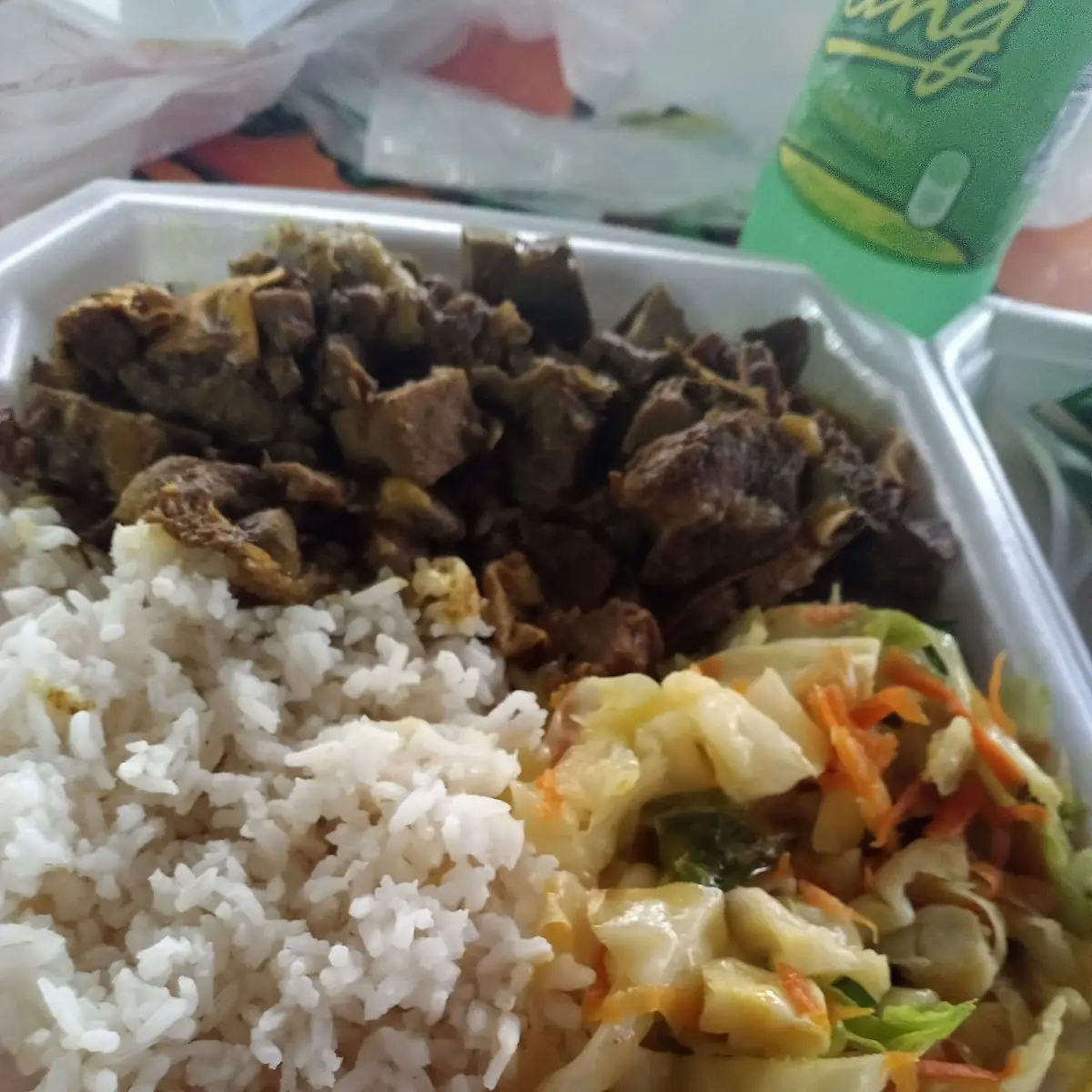 Cabbage White Rice Curry Goat
