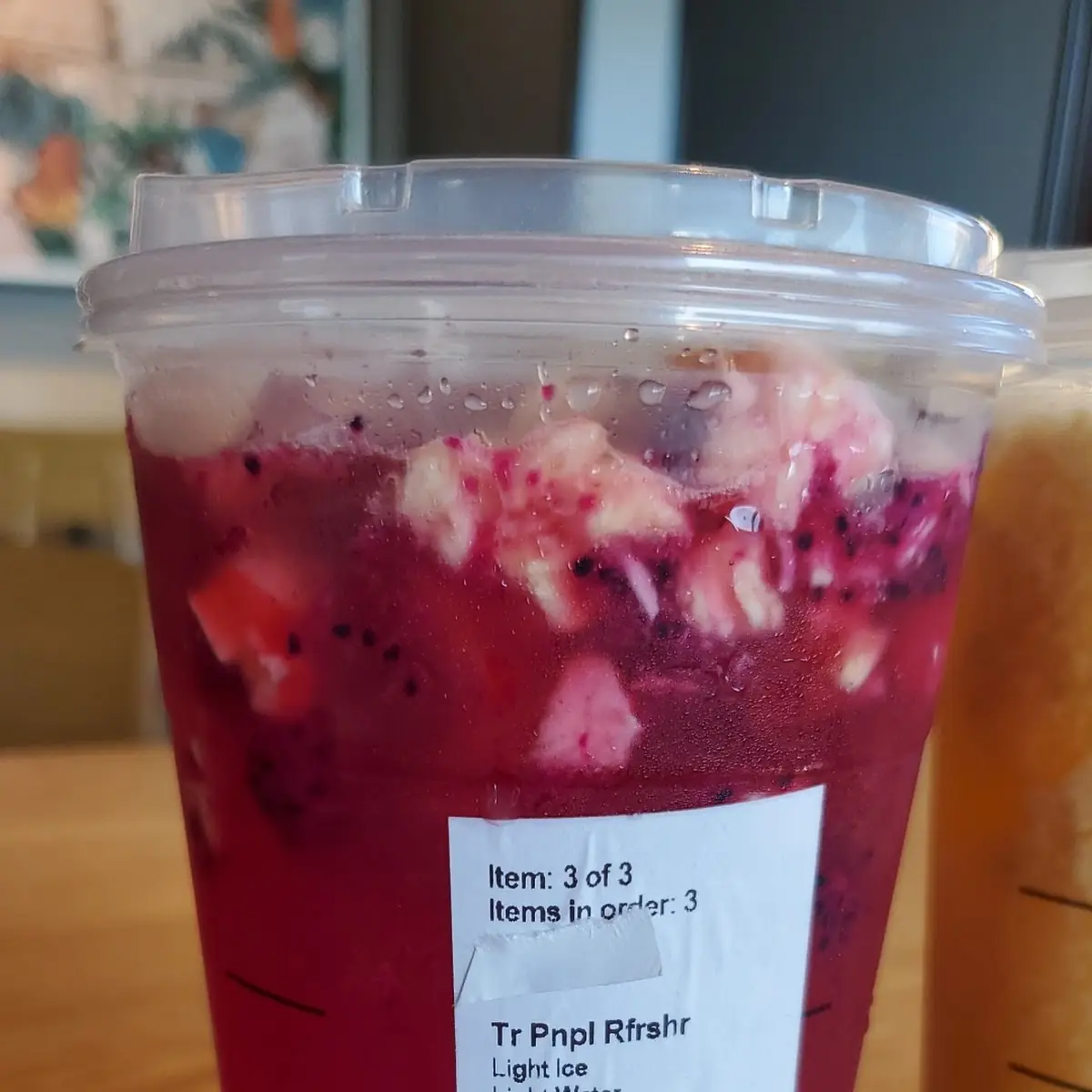 Pineapple Refresher with Dragon Fruit