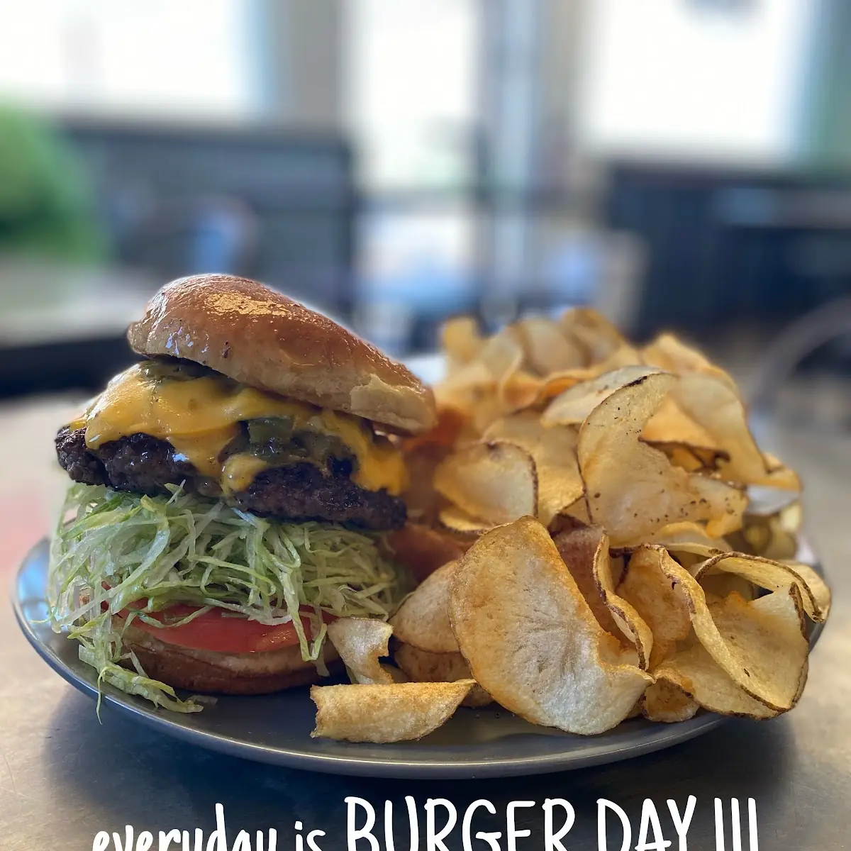 Open Face Burger