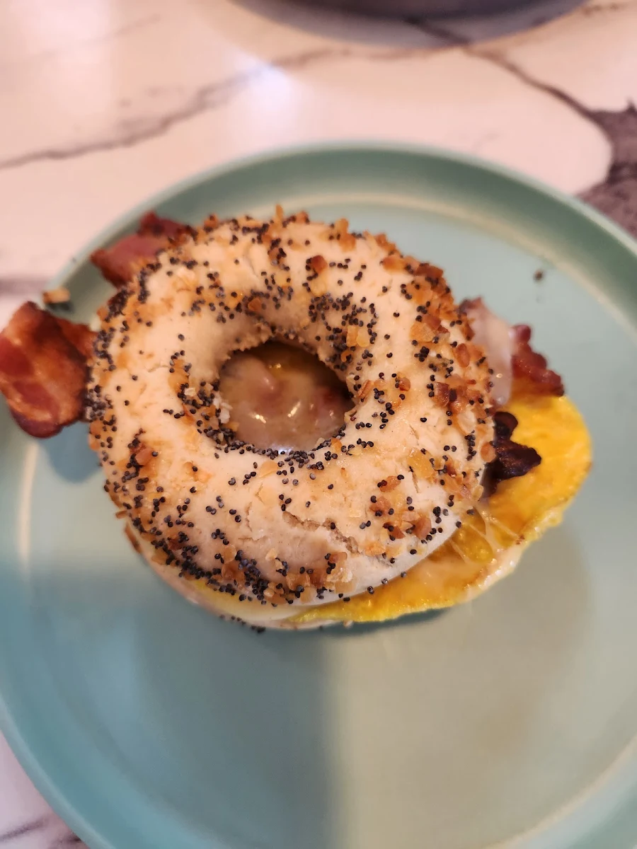 Bacon Egg and Cheese on GF Everything Bagel
