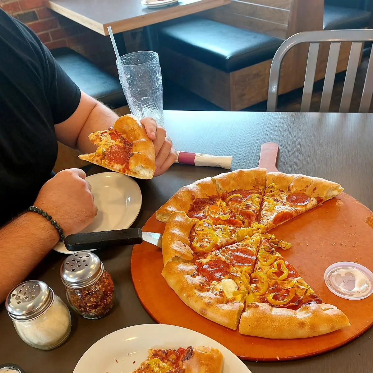 Paper Thin Almost Cheeseless Stuffed Crust Sucked