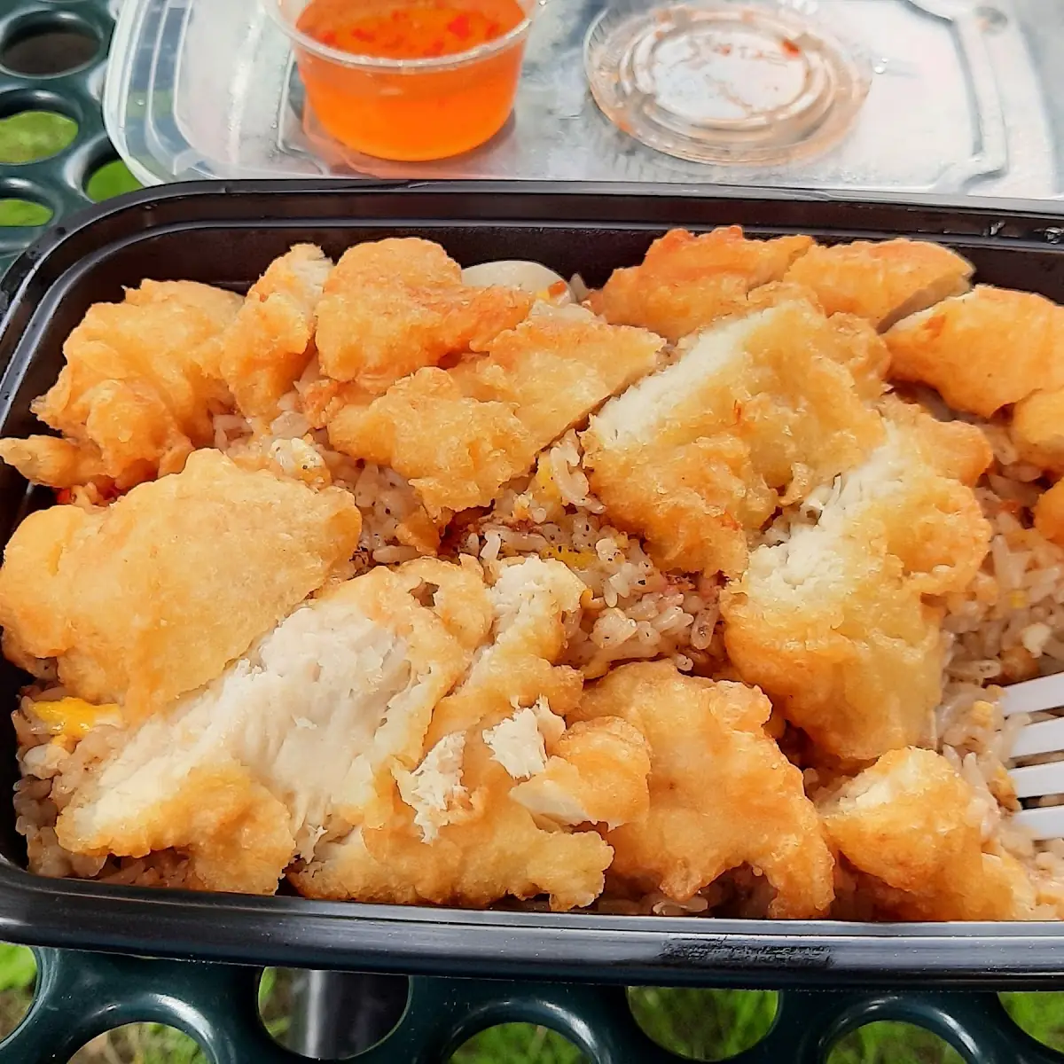 Crispy Fried Chicken Rice