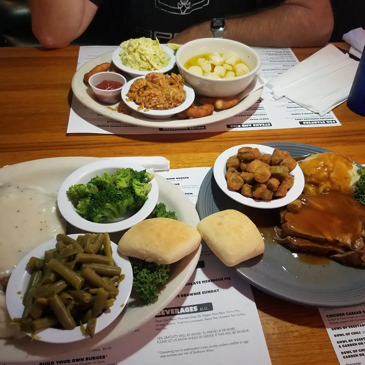 Chicken Fried Steak Green Beans Roll