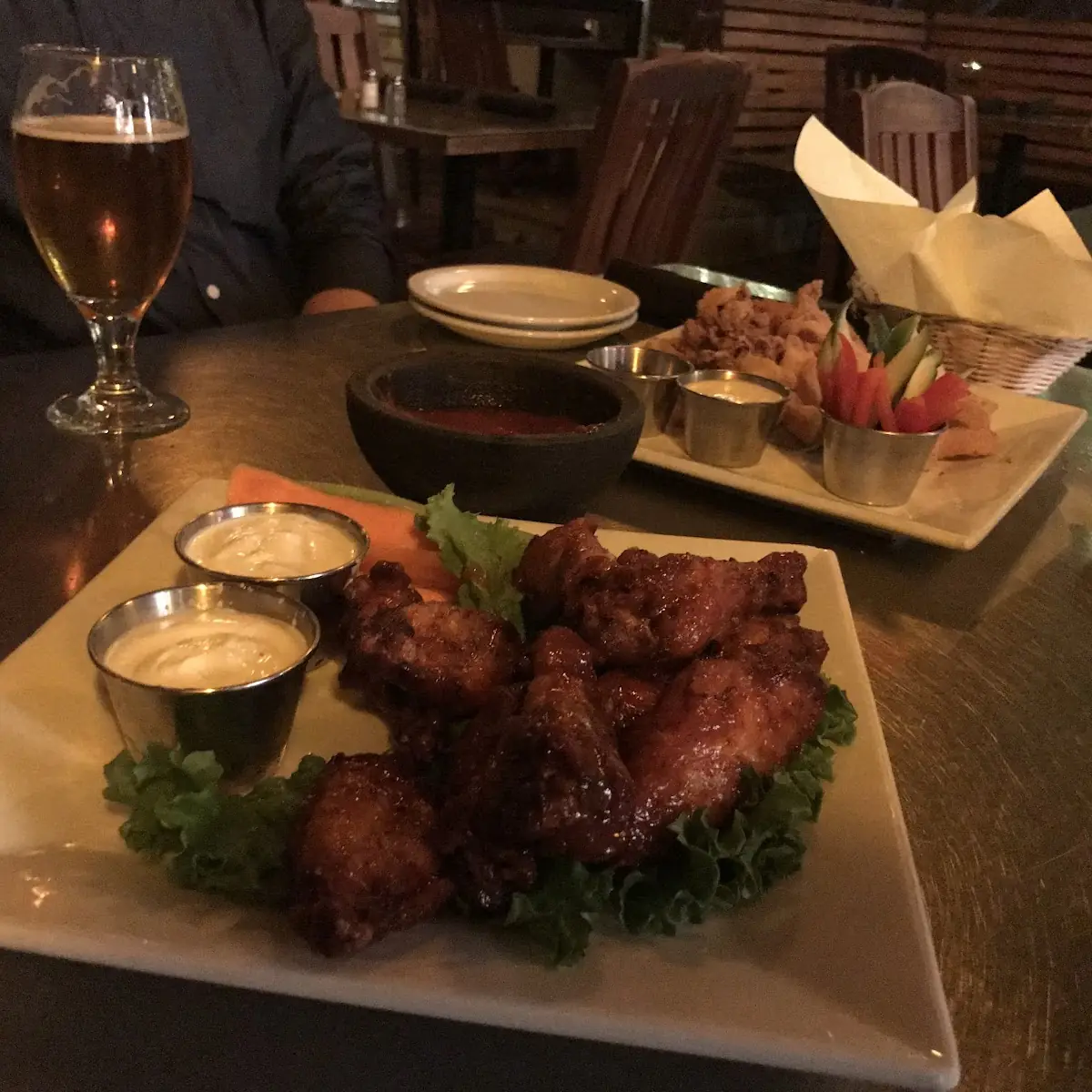 Chicken Wings and Calamari