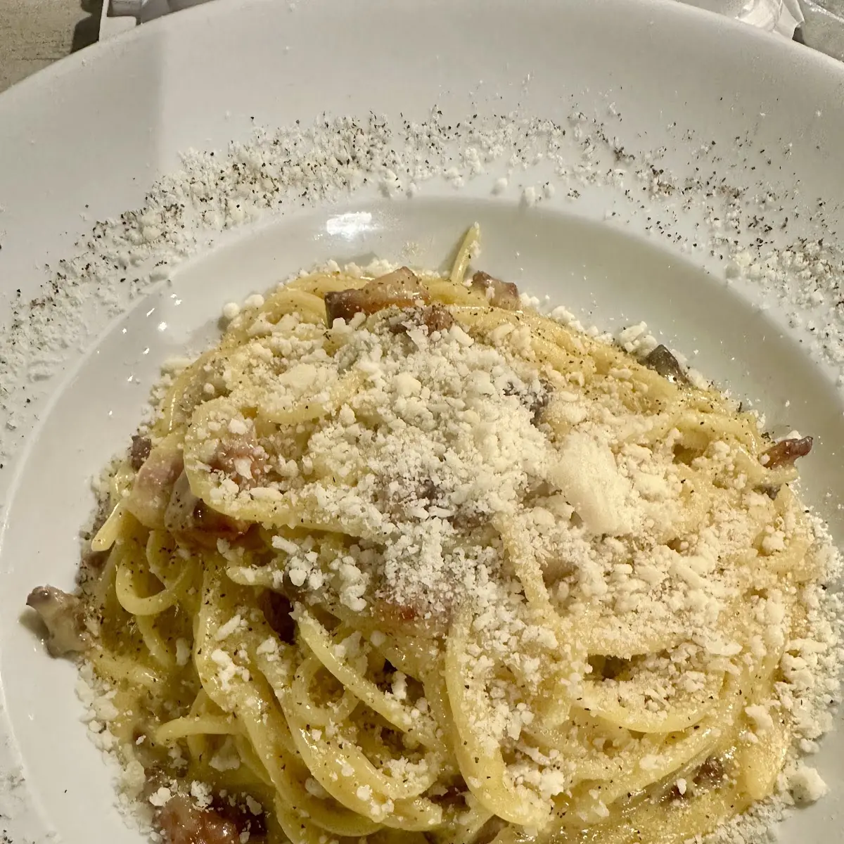 Pasta Carbonara with Pancetta