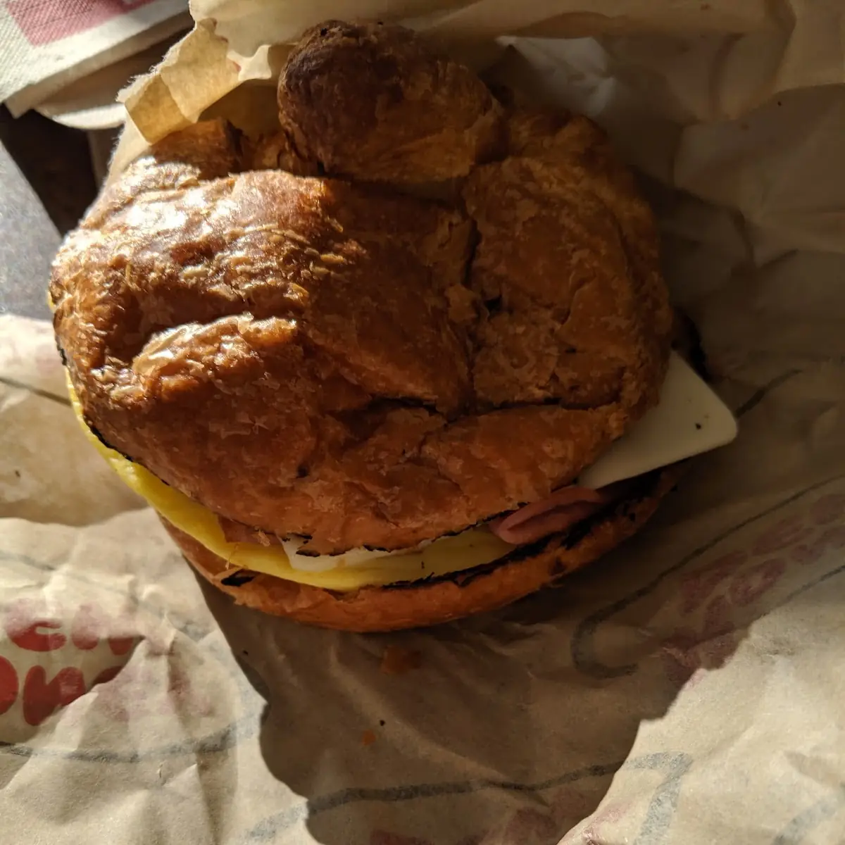 Ham Egg and Cheeseburger Combo