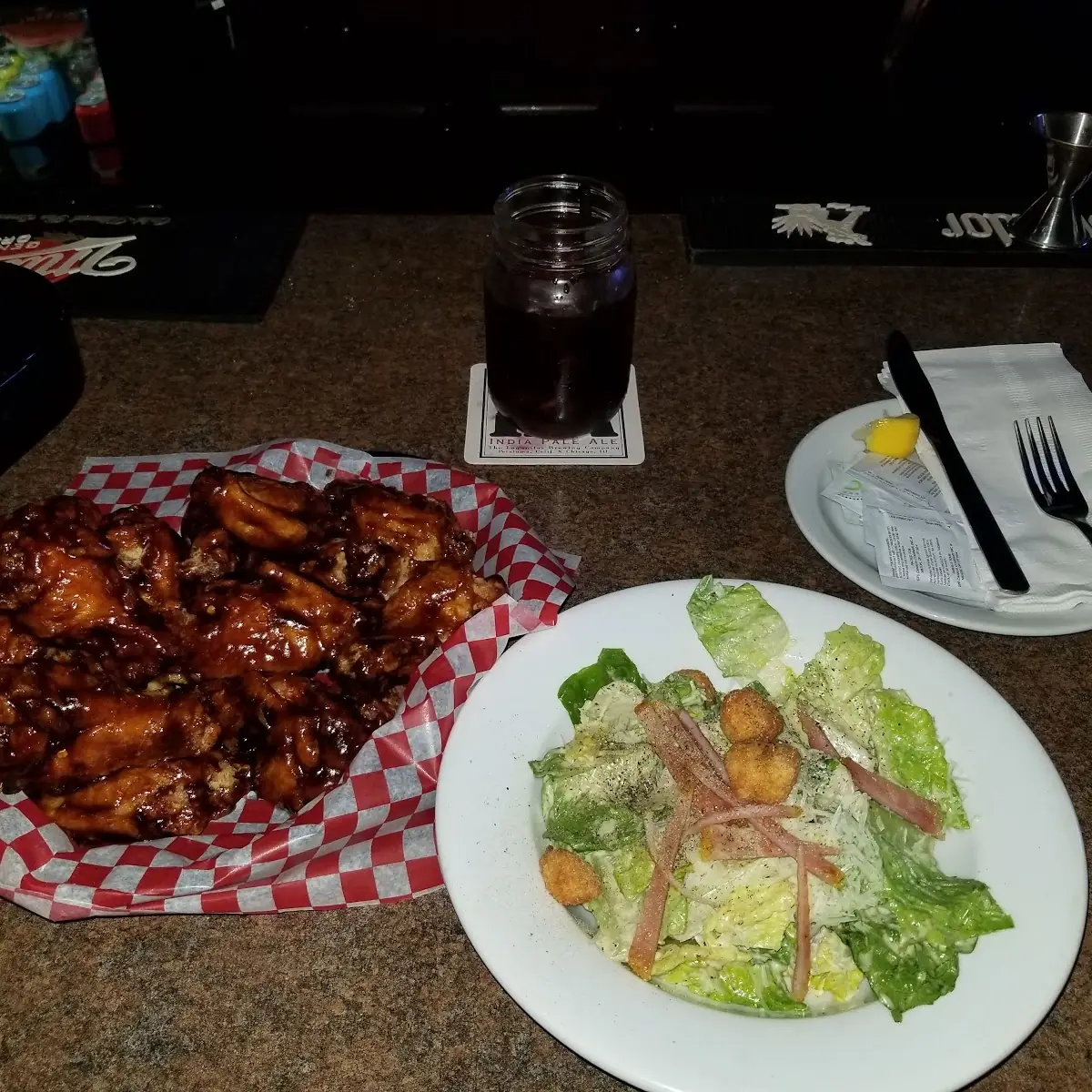 Fire Jack BBQ Wings & Ceasar Salad