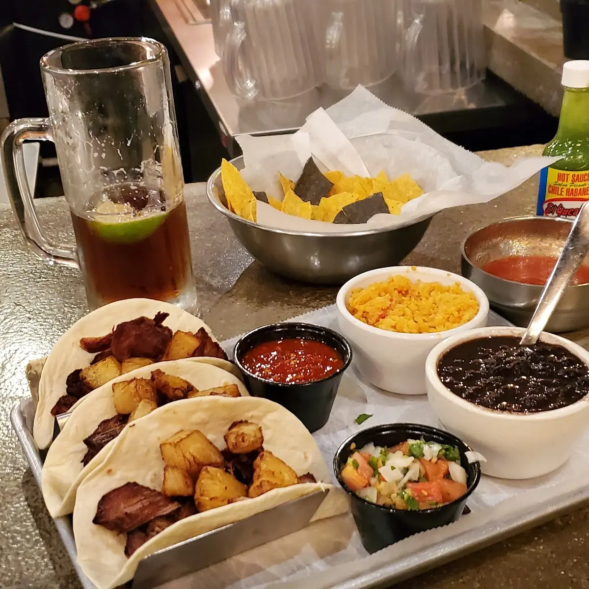 3 Beer Battered Shrimp Tacos