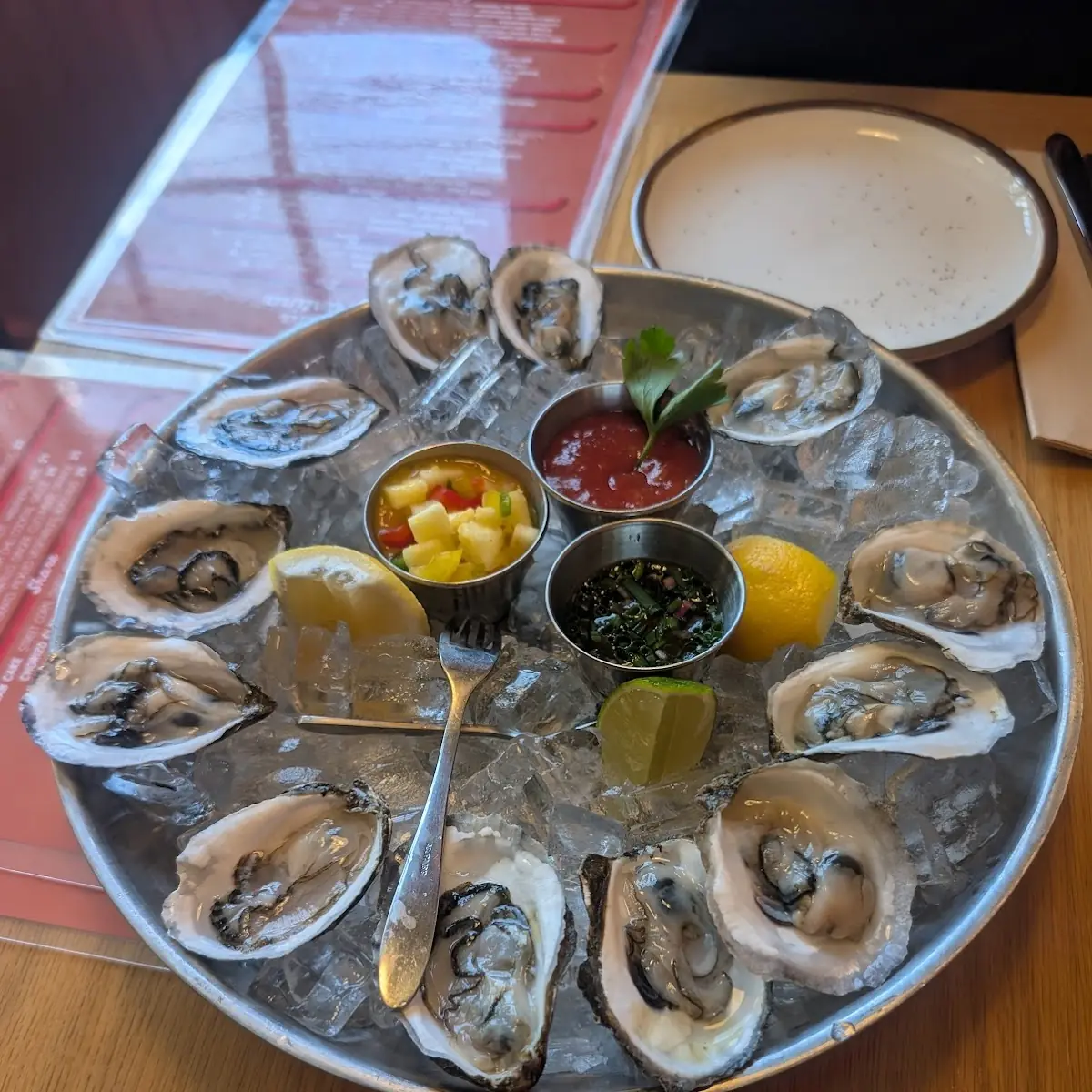 Raw Oysters with Dipping Sauces