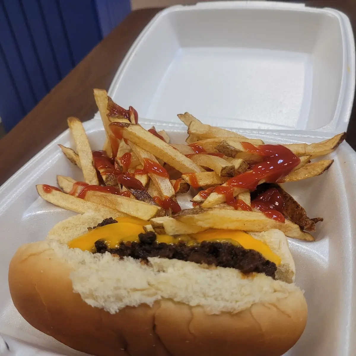 Chili Dog with Fries