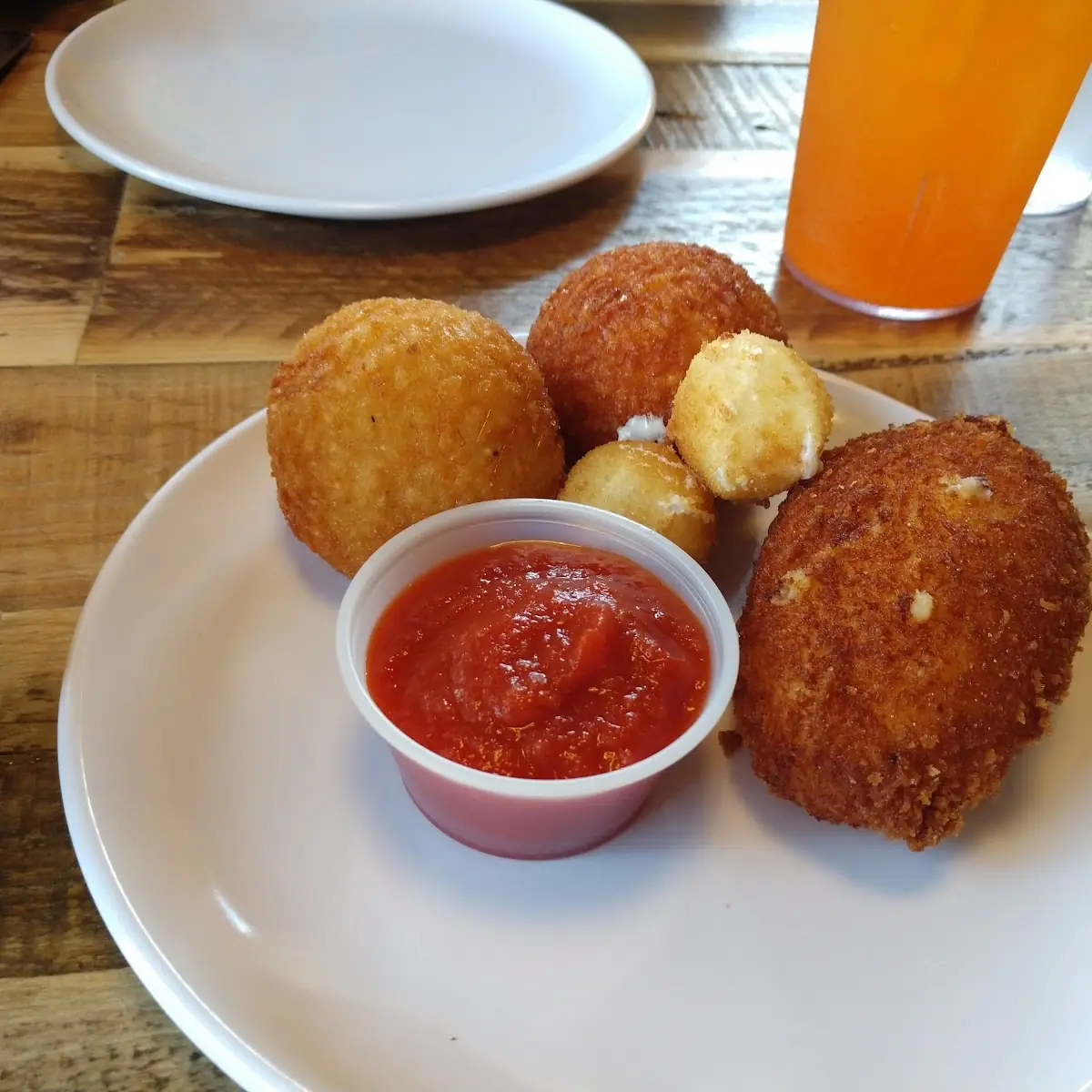 Fried Platter Sampler Motz and Two Kinds Risotto