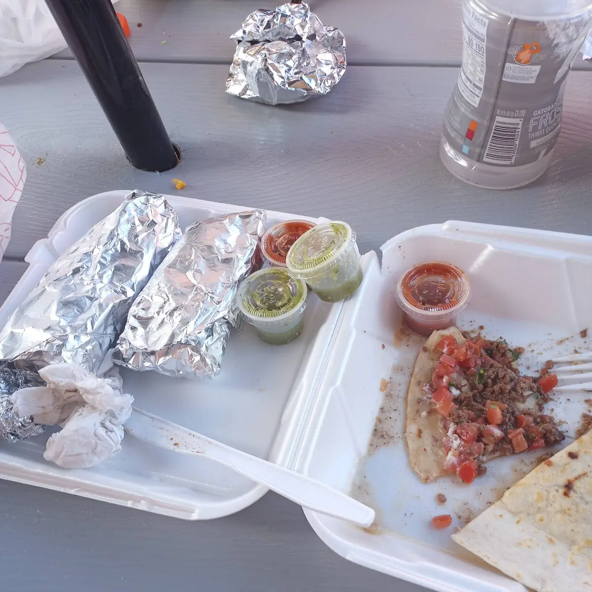 Quesadilla and a Few Tacos