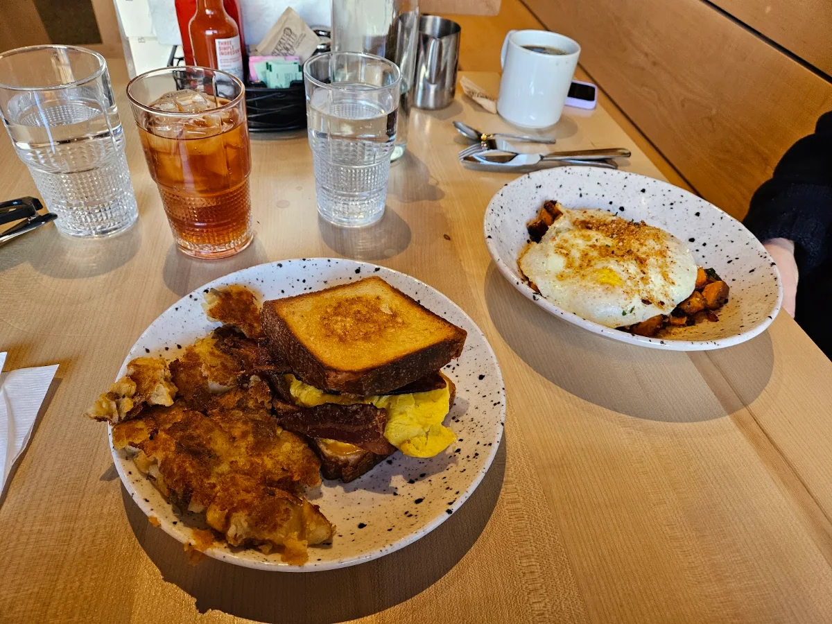Egg Sandwich with Bacon and Sausage