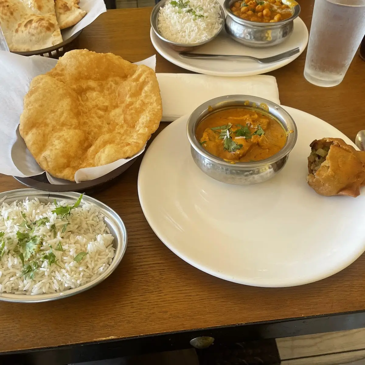 Chicken Korma and Samosa