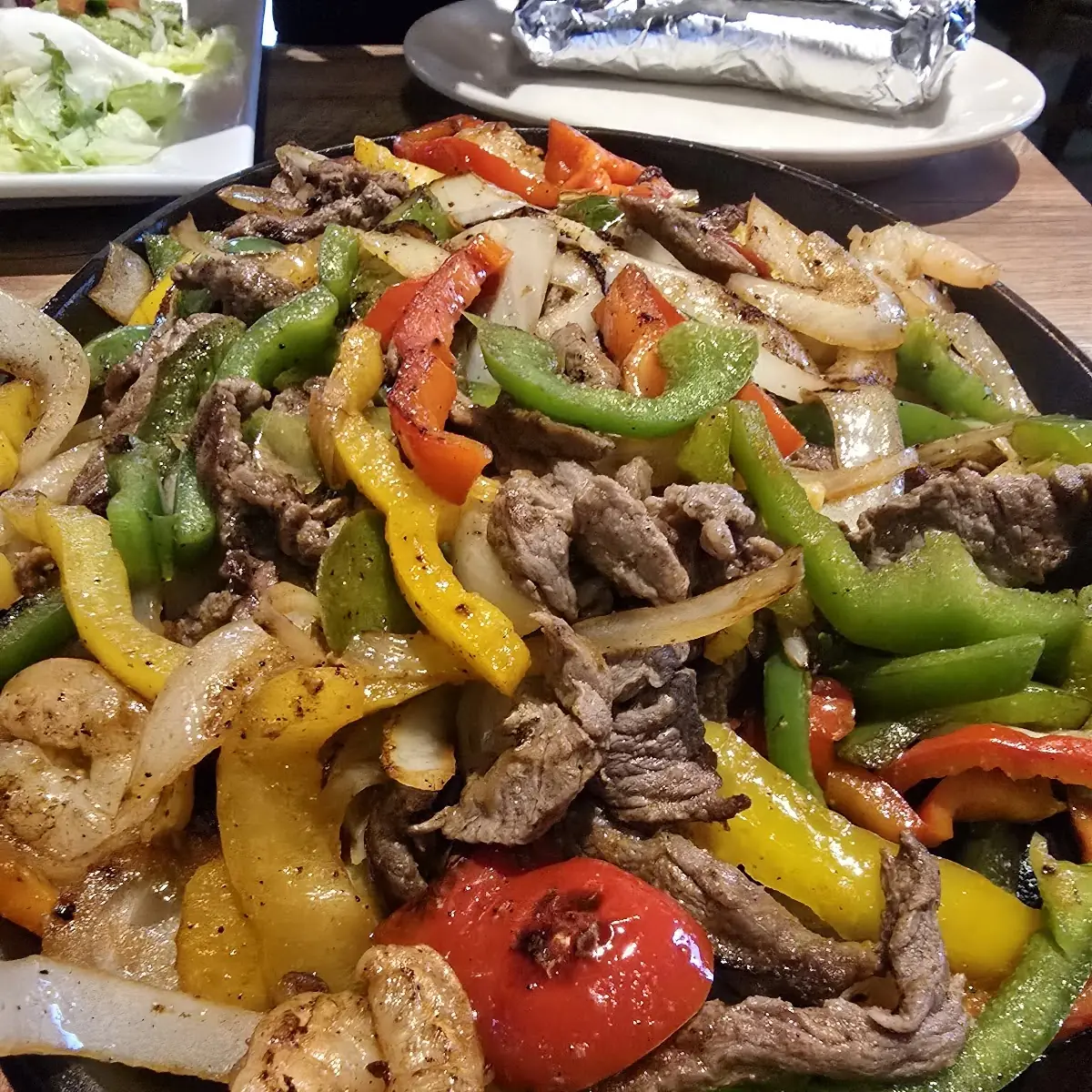 Shrimp and Steak Fajitas