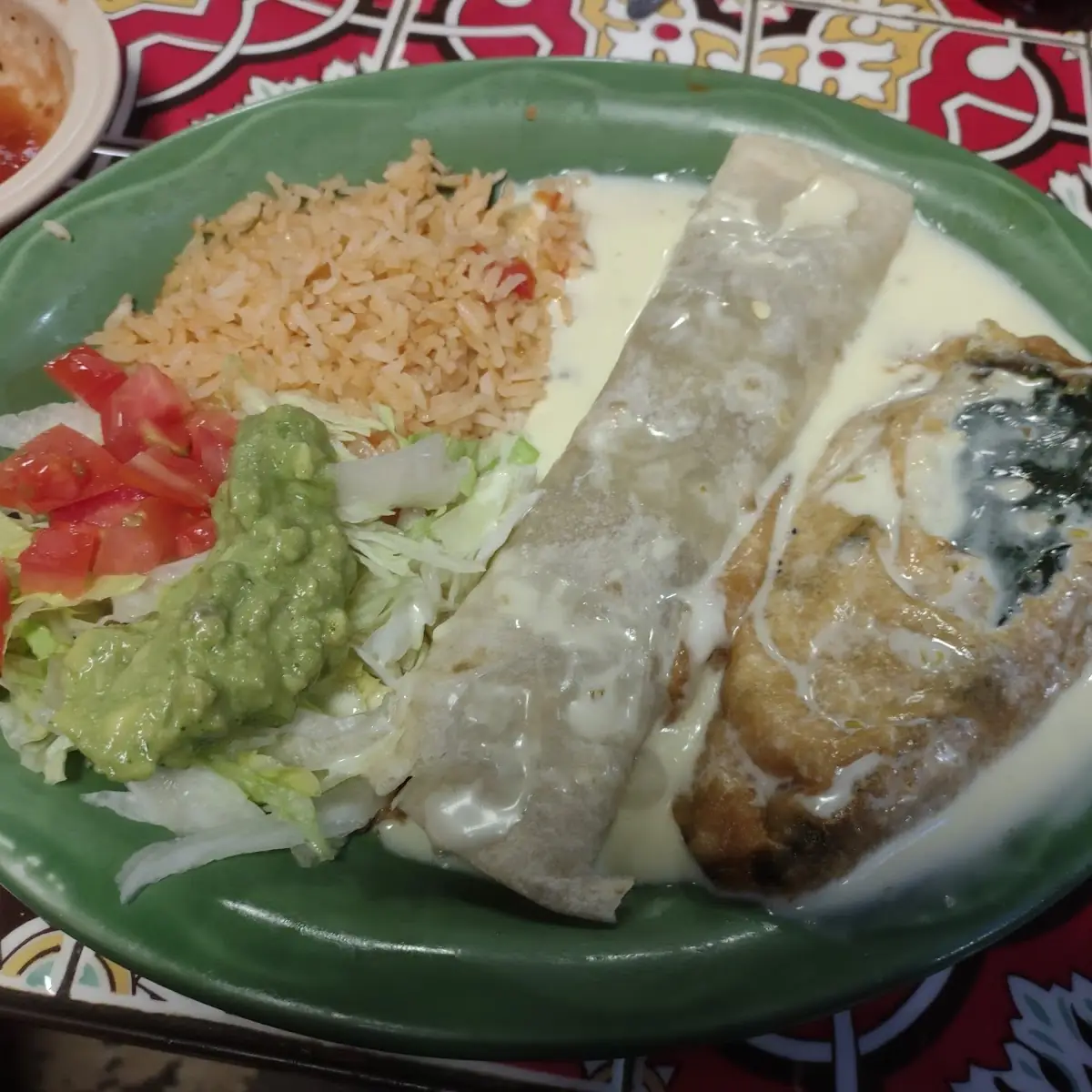 Combo 11 Beef Burrito and Stuffed Poblano Pepper