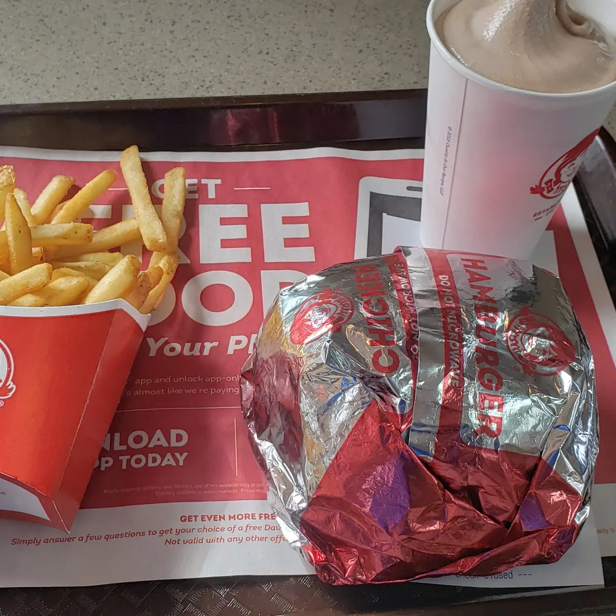Double Cheeseburger and Fries
