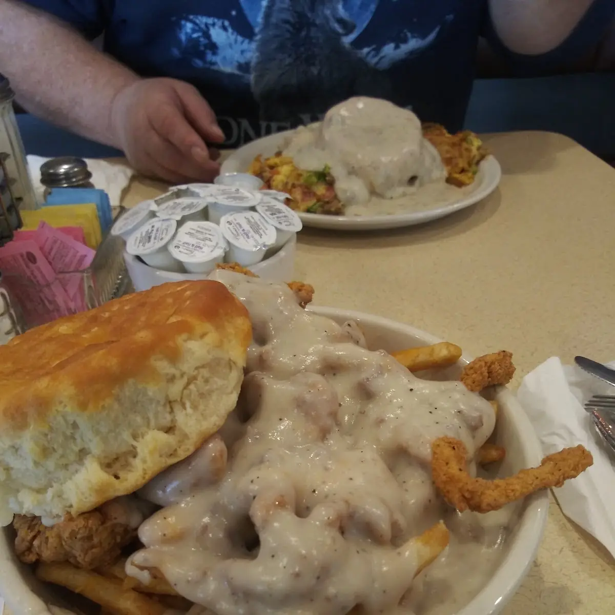 The Haystack Fries Chicken Strips Cheese & Gravy All Over