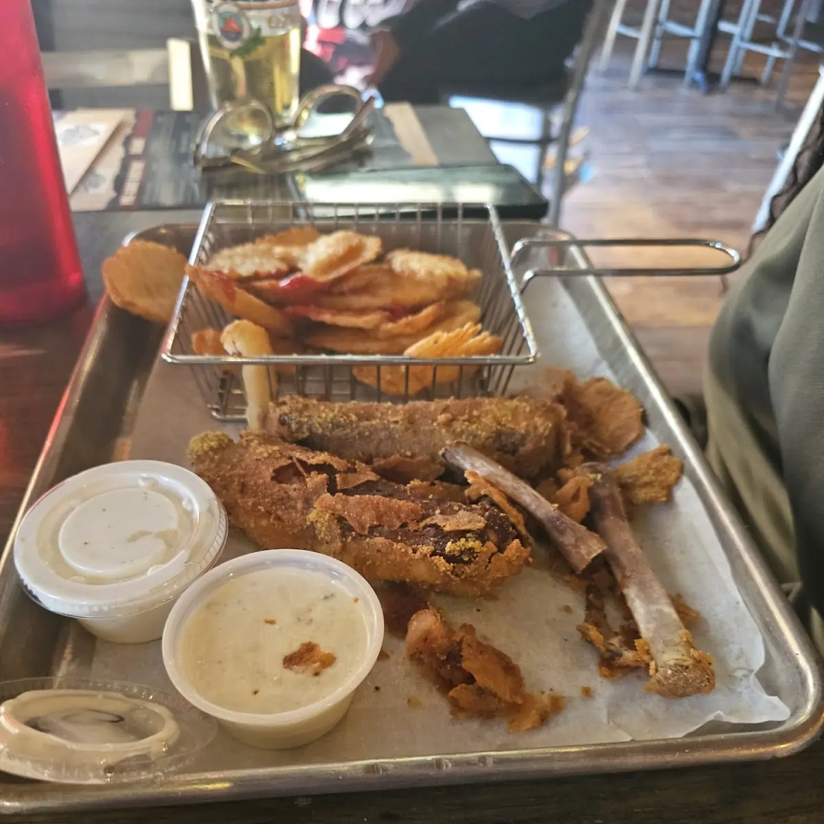 Fried Ribs with Homemade Potato Chips