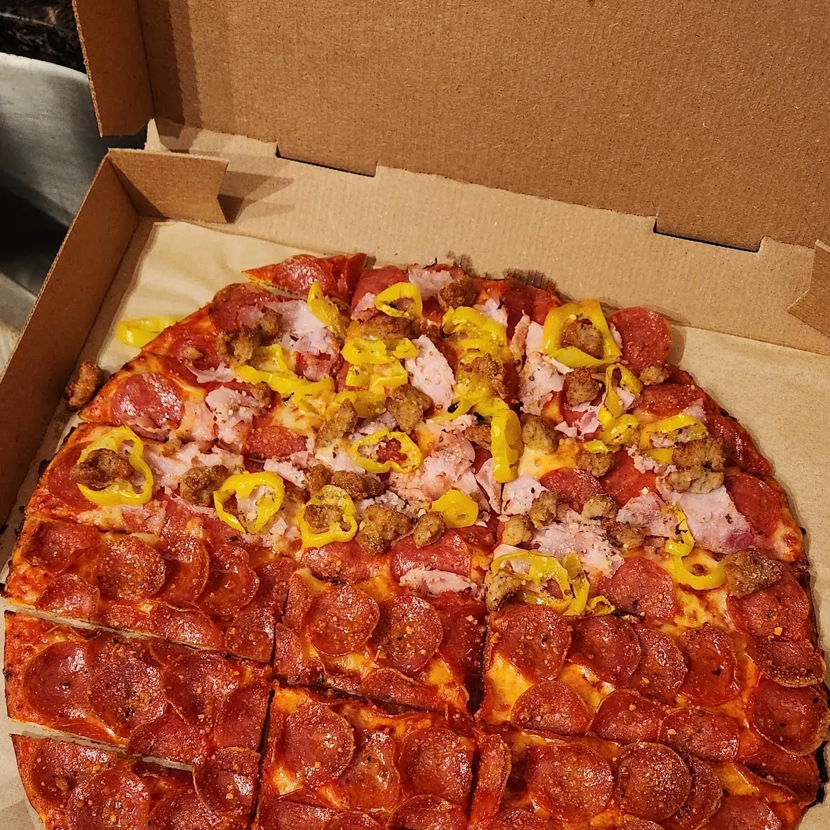 Half Founder's Favorite & Half Pepperoni Pizza