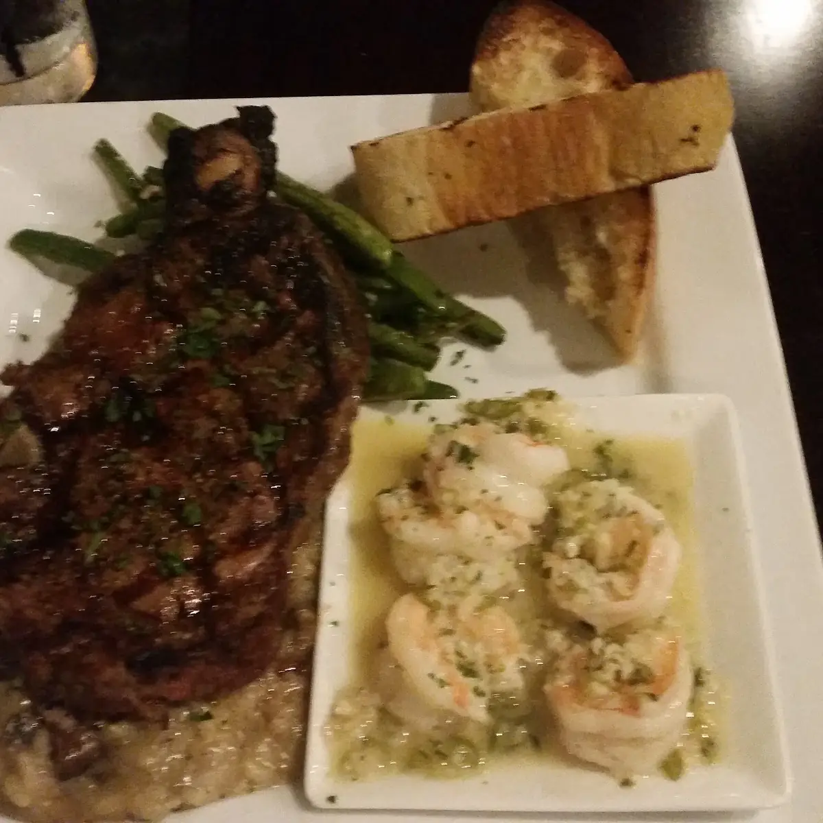 Rib Eye Steak w Mushroom Risotto