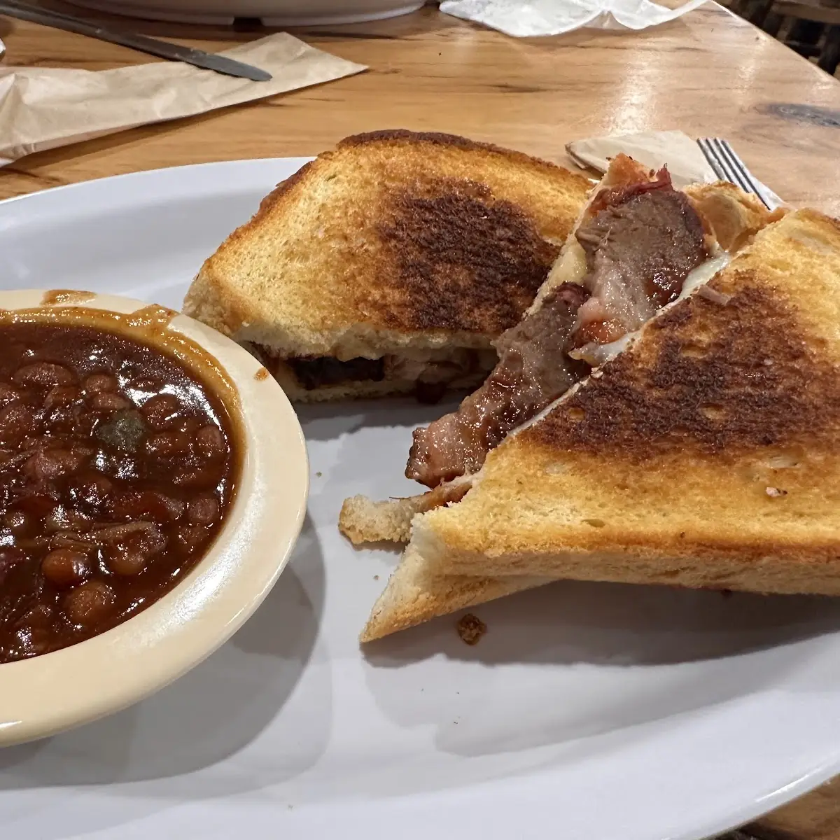 Grilled Cheese with Brisket