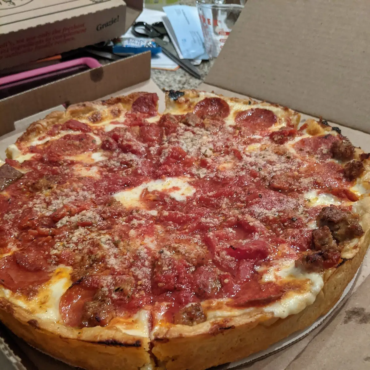 Deep Dish Meat Pizza