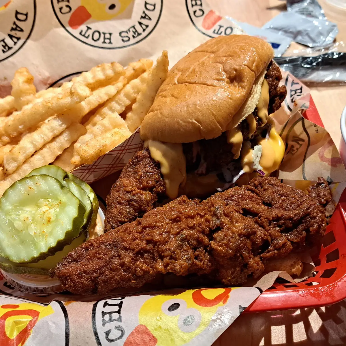 Extra Hot Chicken Slider and Tender Meal
