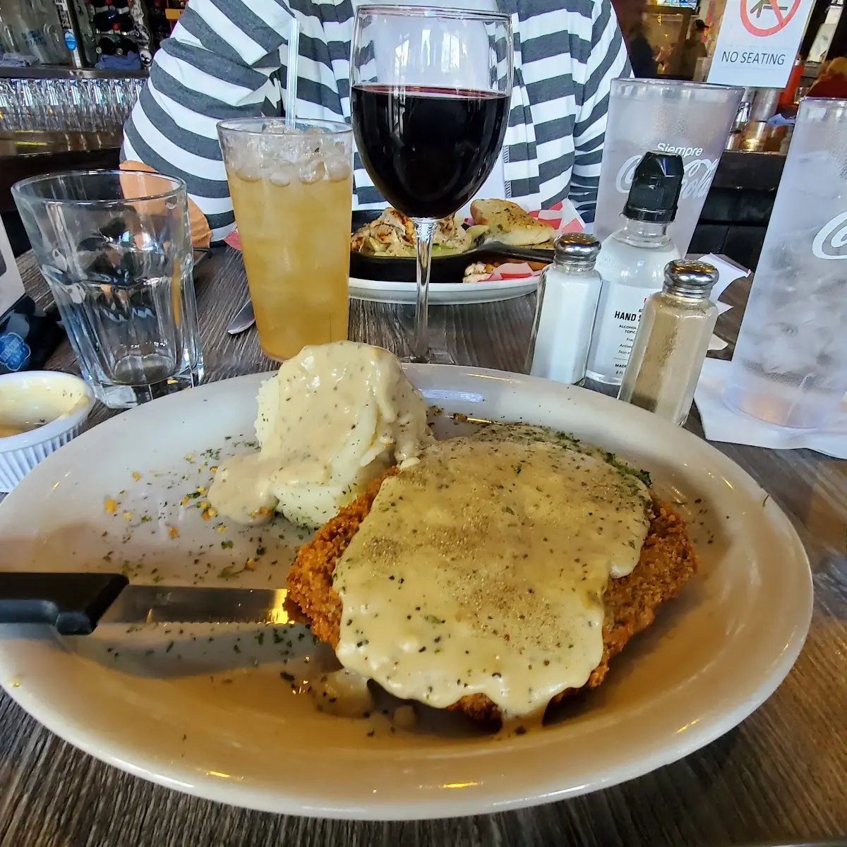 Chicken Fried Steak and Garlic Mashed Potatoes